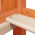 Cama con techo madera maciza pino marrón 80x200