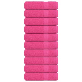 Toallas de Baño 10 uds rosa 100x150 cm 360 g/m² 100%
