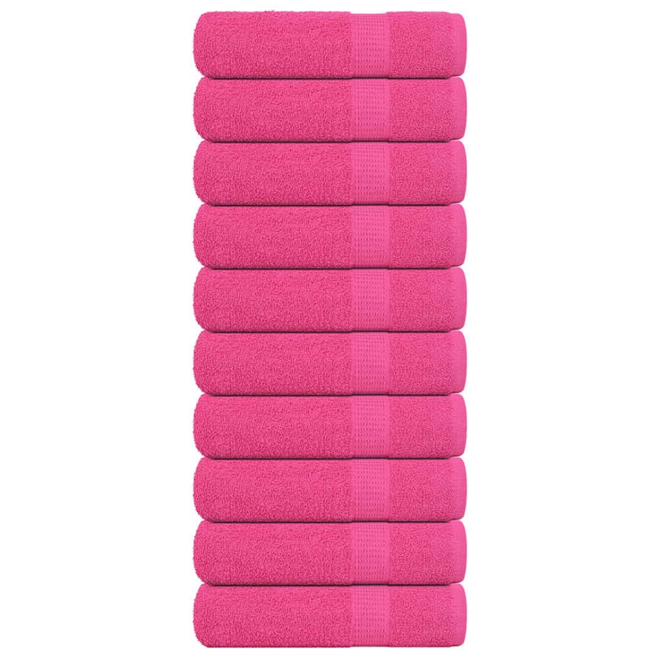 Toallas de Baño 10 uds rosa 100x150 cm 360 g/m² 100%