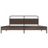 Estructura de cama sin colchón metal roble marrón 180x200