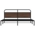 Estructura de cama sin colchón metal roble marrón 200x200