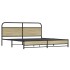 Estructura de cama sin colchón metal roble Sonoma 200x200