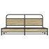 Estructura de cama sin colchón metal roble Sonoma 200x200