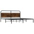 Estructura de cama sin colchón metal roble ahumado 200x200