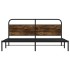Estructura de cama sin colchón metal roble ahumado 200x200