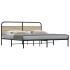 Estructura de cama sin colchón metal roble Sonoma 200x200