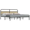 Estructura de cama sin colchón metal roble Sonoma 200x200 cm