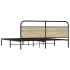 Estructura de cama sin colchón metal roble Sonoma 200x200