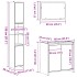 Set muebles de baño 2 piezas madera contrachapada gris