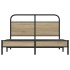 Estructura de cama sin colchón 140x190 cm madera roble