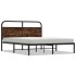 Estructura de cama sin colchón 150x200 cm madera roble