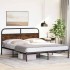 Estructura de cama sin colchón 150x200 cm madera roble