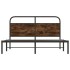 Estructura de cama sin colchón 150x200 cm madera roble