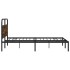 Estructura de cama sin colchón 150x200 cm madera roble