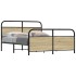 Estructura de cama sin colchón metal roble Sonoma 150x200