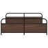 Estructura de cama sin colchón metal roble marrón 180x200