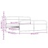 Estructura de cama sin colchón metal roble marrón 180x200