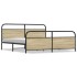 Estructura de cama sin colchón metal roble Sonoma 180x200