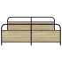 Estructura de cama sin colchón metal roble Sonoma 180x200