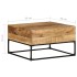 Mesa de centro madera de mango rugosa 68x68x41