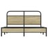 Estructura de cama sin colchón 150x200 cm madera roble
