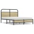 Estructura de cama sin colchón 140x190 cm madera roble