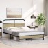 Estructura de cama sin colchón 140x190 cm madera roble