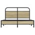 Estructura de cama sin colchón 140x190 cm madera roble