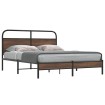 Estructura de cama sin colchón 160x200 cm madera marrón roble