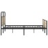 Estructura de cama sin colchón metal roble ahumado 160x200