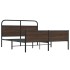 Estructura de cama sin colchón metal marrón roble 150x200
