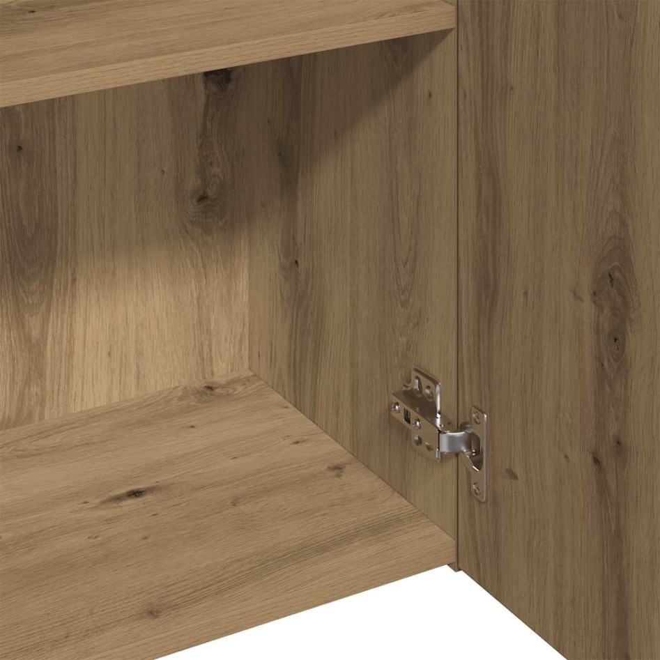 Aparador alto madera de ingeniería roble artisan 60x32x190