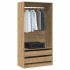 Armario de madera de ingeniería roble artesanal 100x50x200