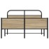 Estructura de cama sin colchón 120x190 cm madera roble