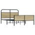 Estructura de cama sin colchón 120x200 cm madera roble
