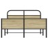 Estructura de cama sin colchón 120x200 cm madera roble