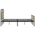 Estructura de cama sin colchón 120x200 cm madera roble