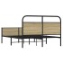 Estructura de cama sin colchón 140x190 cm madera roble