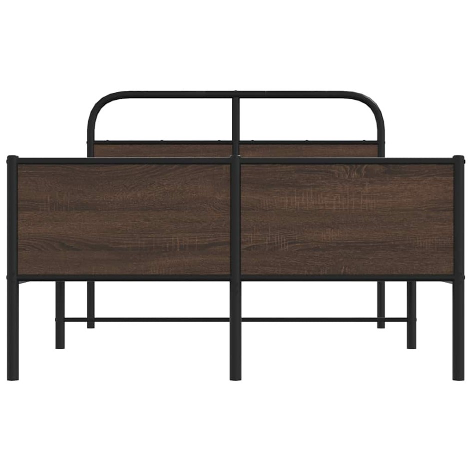 Estructura de cama sin colchón 140x200 cm madera marrón