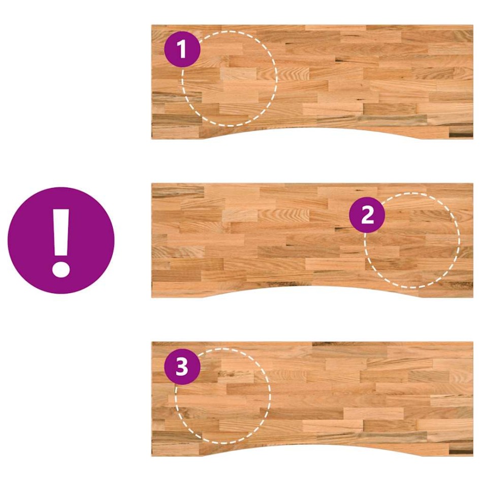 Tablero escritorio rectangular madera maciza roble marrón