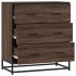 Aparador madera ingeniería y metal marrón roble 68x35x76