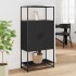 Aparador alto madera de ingeniería y metal negro 68x35x139