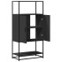 Aparador alto madera de ingeniería y metal negro 68x35x139