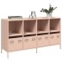 Aparador de acero laminado en frío rosa 135x39x73,5