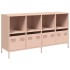Aparador de acero laminado en frío rosa 135x39x73,5