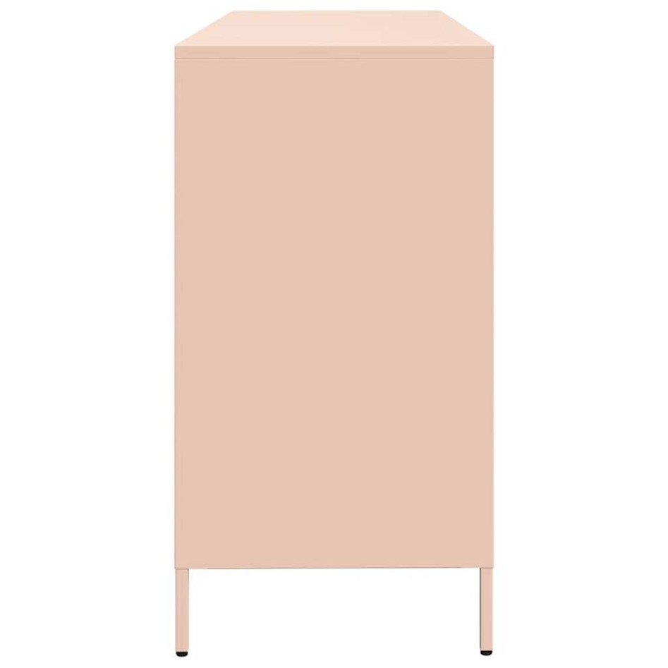 Aparador de acero laminado en frío rosa 135x39x73,5
