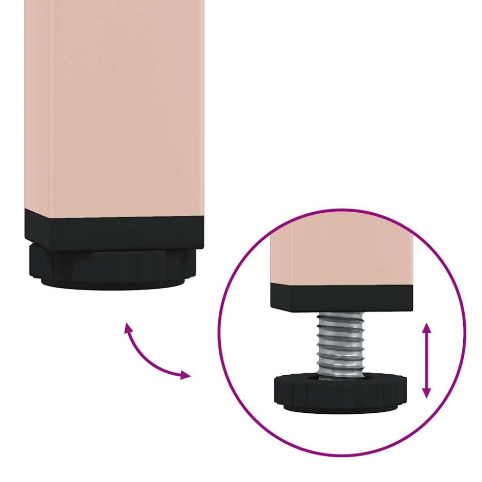 Aparador de acero laminado en frío rosa 135x39x73,5