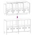 Aparador de acero laminado en frío rosa 135x39x73,5