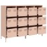 Aparador de acero laminado en frío rosa 135x39x103,5