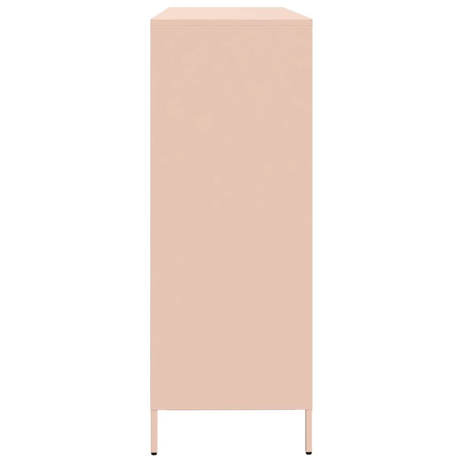 Aparador de acero laminado en frío rosa 135x39x103,5